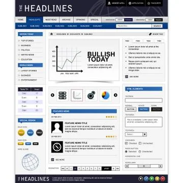 Web Design Element Template Stock Illustration