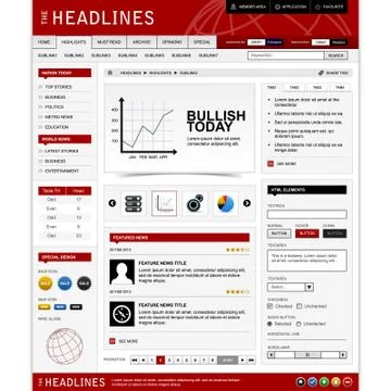 Web Design Element Template Illustrazione stock
