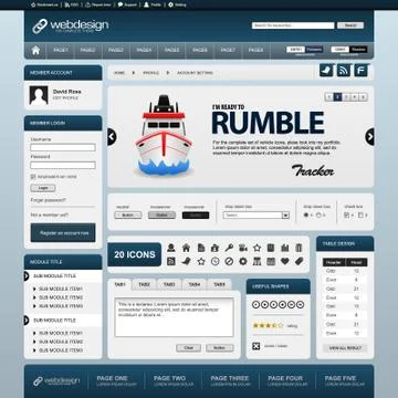 Web Design Element Template Stock Illustration
