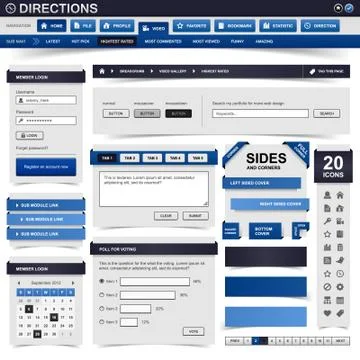Web Design Element Template Stock Illustration