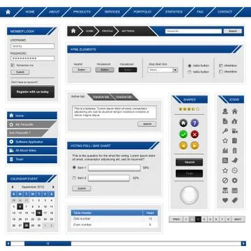 Web Design Element Template Illustrazione stock