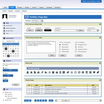 Web Design Element Template Illustrazione stock