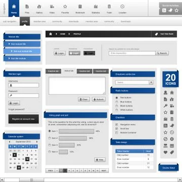 Web Design Element Template Stock Illustration