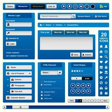 Web Design Element Template Stock-Illustration