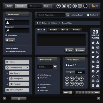 Web Design Element Template Illustrazione stock