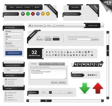 Web Design Element Template Illustrazione stock