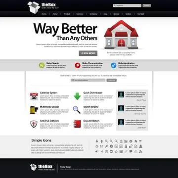 Web Design Element Template Stock Illustration