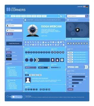 Web Design Element Template Stockillustratie