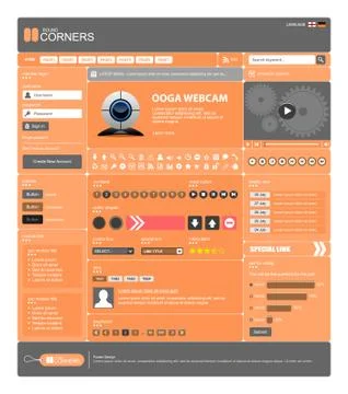 Web Design Element Template Stockillustratie