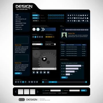 Web Design Element Template Stock-Illustration