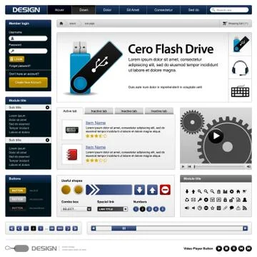 Web Design Element Template Stock Illustration