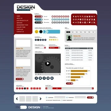 Web Design Element Template Stock Illustration