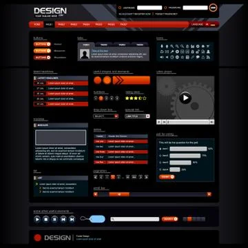 Web Design Element Template Stock-Illustration