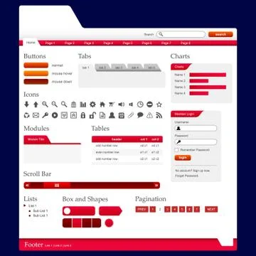 Web Design Element Template Stock-Illustration