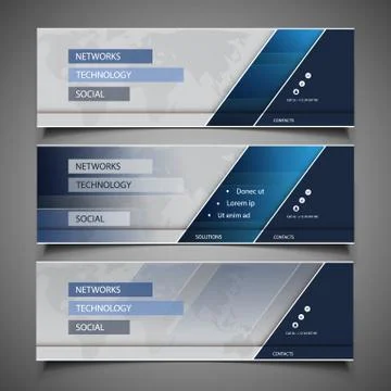 Web Design Elements - Header Designs Stock Illustration
