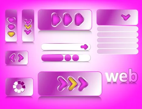 Web design elements Stock Illustration