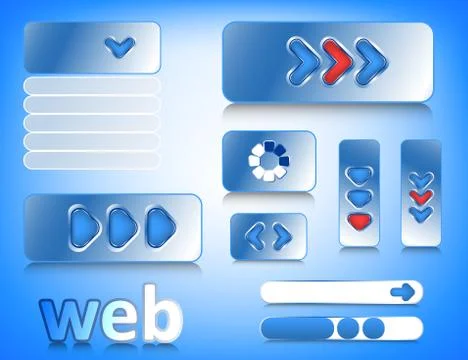 Web design elements Stock Illustration
