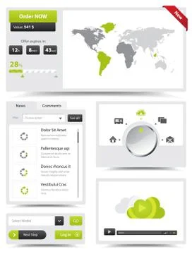 Web design elements イラスト素材
