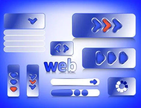 Web design elements Stock Illustration