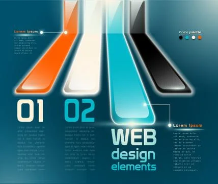 Web design elements Stock Illustration