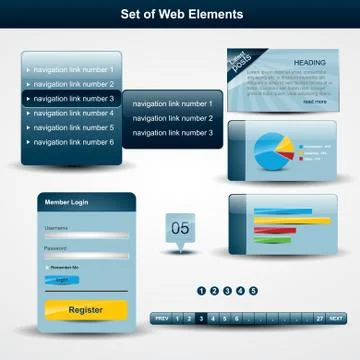 Web design elements 스톡 일러스트