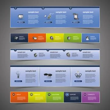 Web Design Elements Illustrazione stock