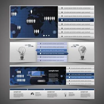 Web Design Elements Illustrazione stock