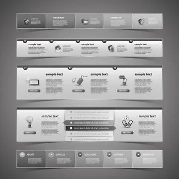 Web Design Elements Illustrazione stock