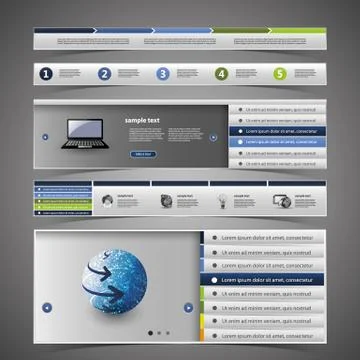 Web Design Elements 스톡 일러스트