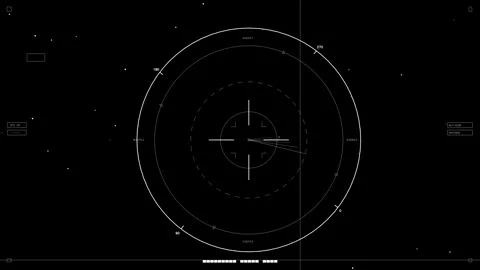 Web design elements for sci-fi video editing featuring radar-like display w.. Video stock 326526708