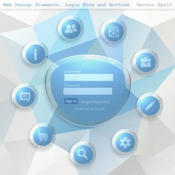 Web design elemets Stock Illustration