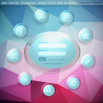 Web design elemets Stock Illustration