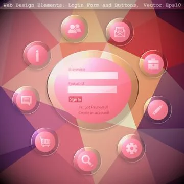 Web design elemets Stock Illustration