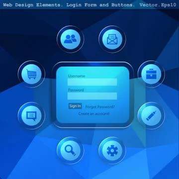 Web design elemets Stock Illustration