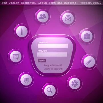 Web design elemets Stock Illustration