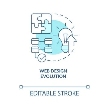 Web design evolution turquoise concept icon Illustrazione stock
