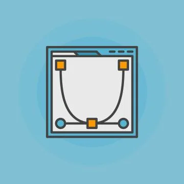 Web design flat icon or logo Illustrazione stock