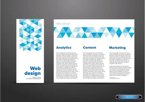 Web design flyer or brochure Stock Illustration
