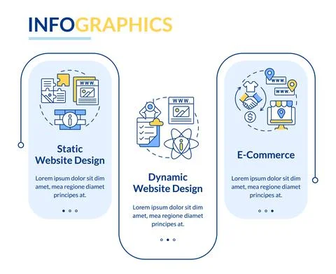 Web design formats rectangle infographic template Stockillustratie