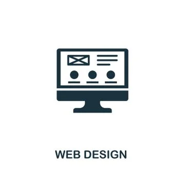 Web Design icon. Premium style design from design ui and ux icon collection 스톡 일러스트