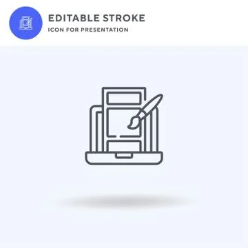 Web Design icon vector, filled flat sign, solid pictogram isolated on white,  스톡 일러스트