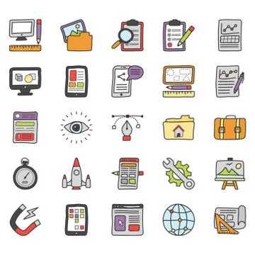 Web Design Icons Collection Stock Illustration