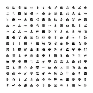 Web design icons collection outlining various concepts 스톡 일러스트