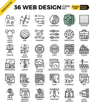 Web design icons Illustrazione stock
