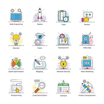 Web Design Icons Pack Stock Illustration