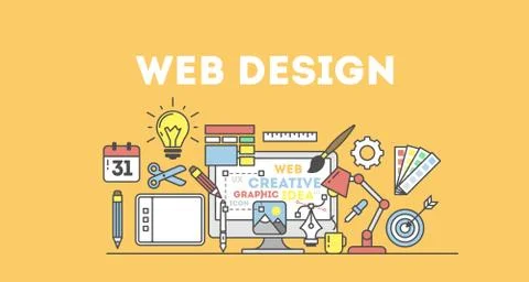 Web design illustration. 스톡 일러스트