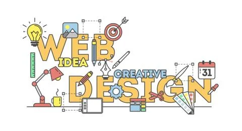 Web design illustration. 스톡 일러스트