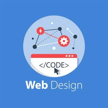 Web design, internet technology, software development, hosting services イラスト素材