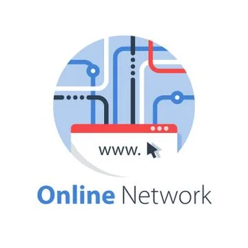 Web design, internet technology, software development, hosting services 스톡 일러스트