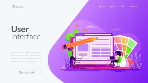 Web design landing page template Stock Illustration